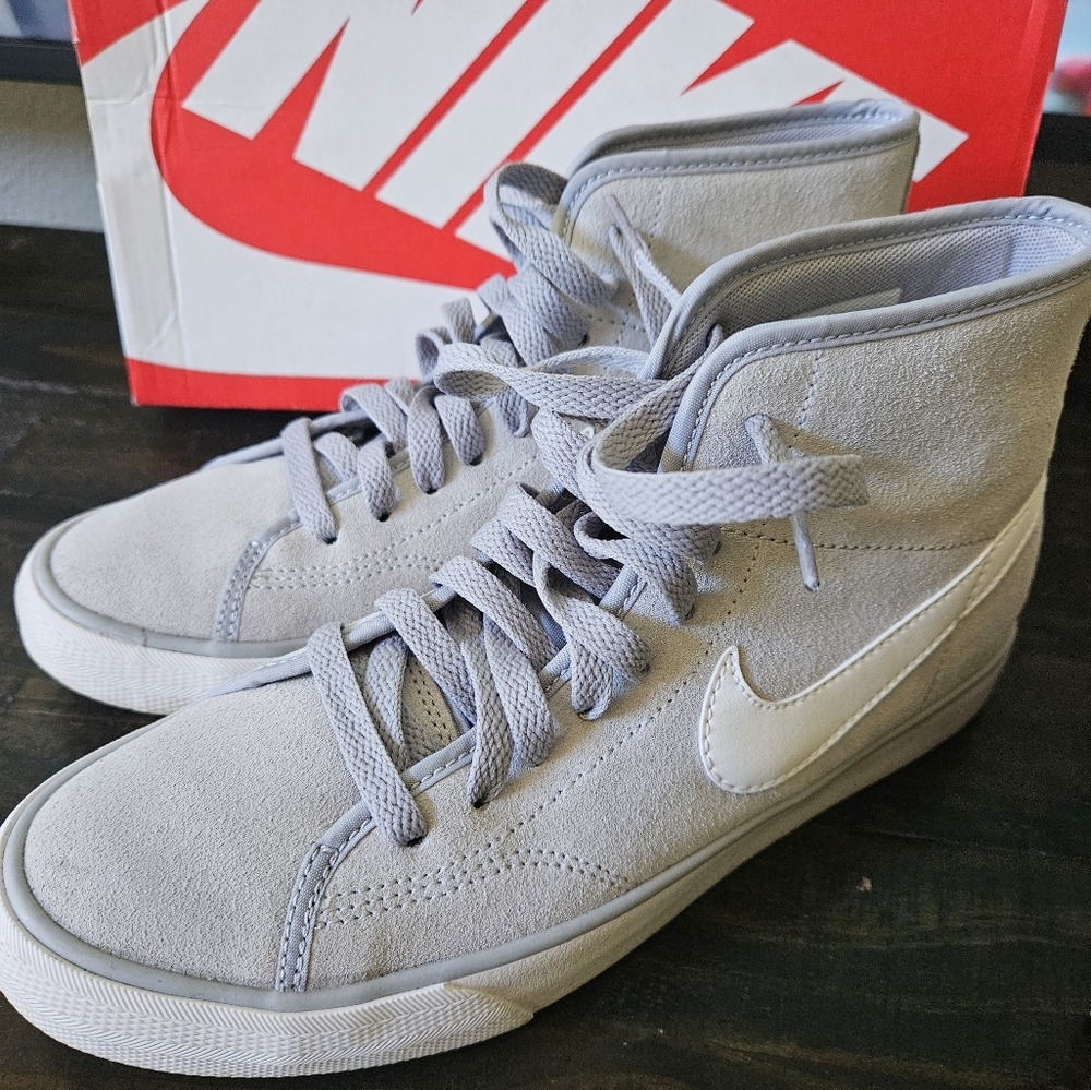 Nike Primo  Light Gray Suede High-Tops